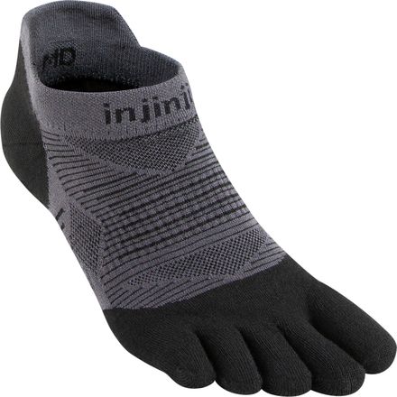 Injinji - Run No-Show Lightweight Sock - Men's - Black