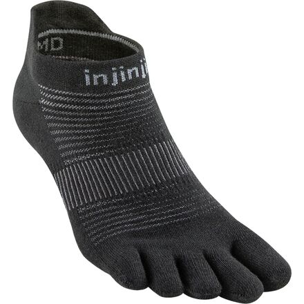 Injinji - Run Original Weight No-Show Sock - Black