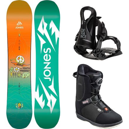 Prodigy Snowboard + J1 Binding + Head Jr BOA Boot - Kids'