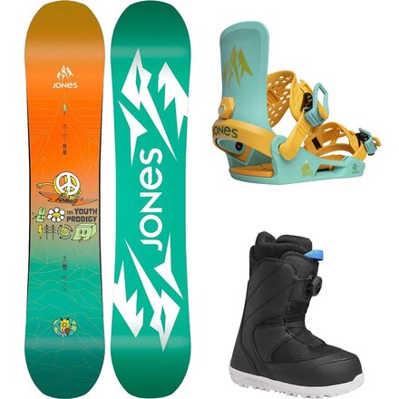 Prodigy w/ Micron + Eclipse Snowboard Package - Kids'