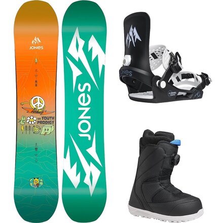 Prodigy w/ Micron + Eclipse Snowboard Package - Kids'