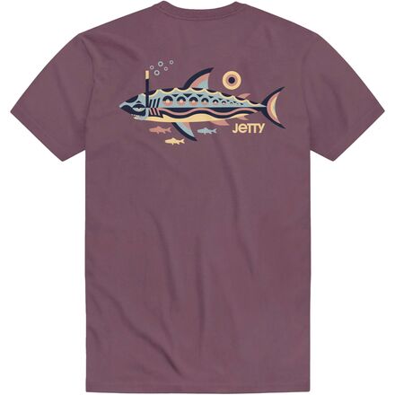 Jetty - Geogill Pocket T-Shirt - Men's - Maroon