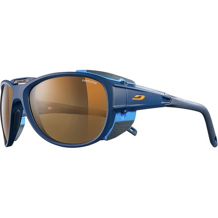 Julbo - Explorer 2.0 REACTIV Polarized Sunglasses - Dark Blue Matte/Blue Cyan REACTIV 2-4 Polarized