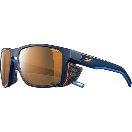 Julbo - Shield REACTIV Polarized Sunglasses - Blue/Blue/Orange-Brown