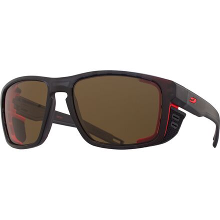 Julbo - Shield Polarized Sunglasses - Transluscent Black/Neon Orange-Reactive High Mountain