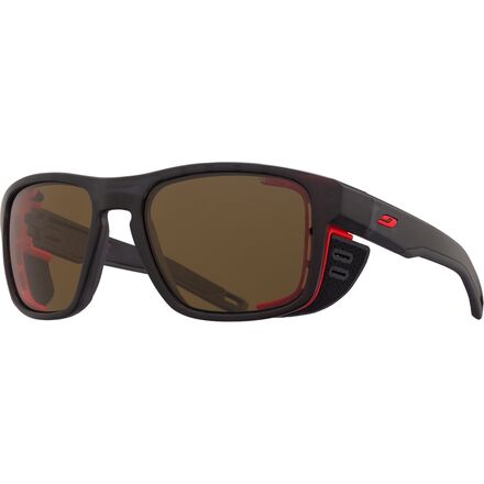 Julbo - Shield M Polarized Sunglasses - Black Transluscent/Neon Orange-Reactive High Mountain