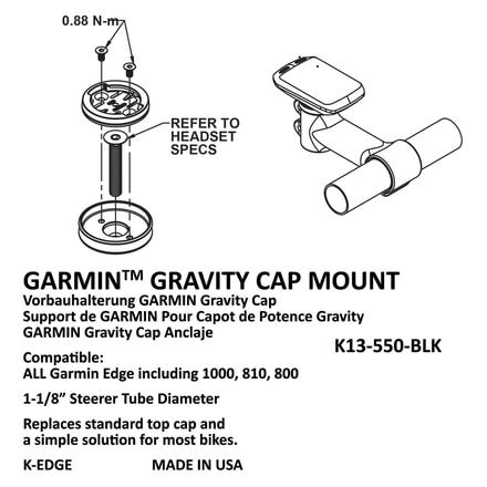 K-Edge - Gravity Cap Computer Mount for Garmin