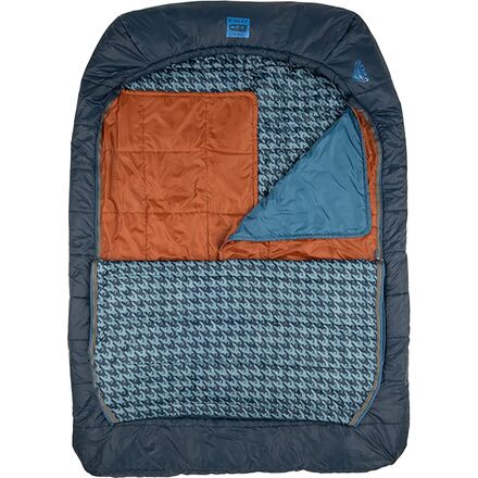 Kelty - Tru.Comfort Doublewide Sleeping Bag: 20F Synthetic - Pageant Blue/Cathay Spice