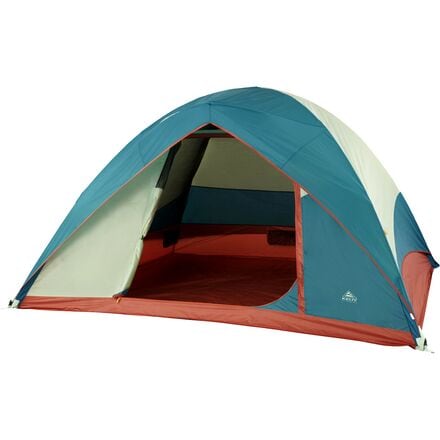 Kelty - Discovery Basecamp 6 Tent: 6-Person 3-Season - Laurel Green/Stormy Blue