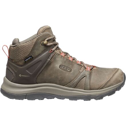 KEEN - Terradora II Leather Mid WP Hiking Boot - Women's - Brindle/Redwood
