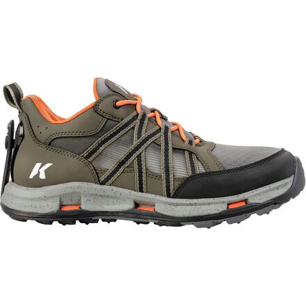 Korkers - All Axis Shoe  - Men's - Green/Orange-Felt Sole