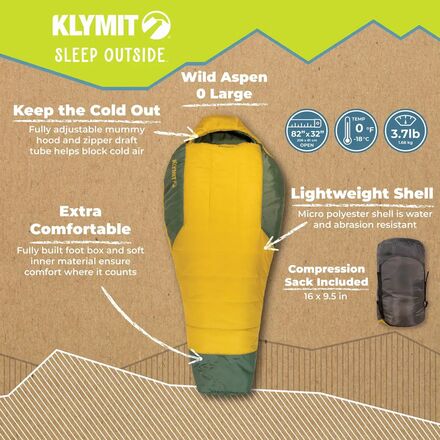 Klymit - Wild Aspen 0F Sleeping Bag