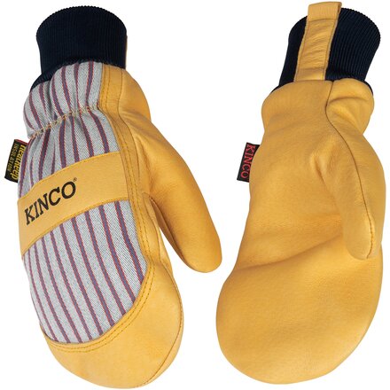 Kinco - 1927KWLT Lined Prem Grain Leather Mitten +Knit Wrist - Kids'