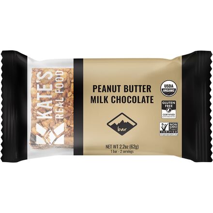 Kate's Real Food - Tram Bars - 12-Pack - Peanut Butter Milk Chocolate