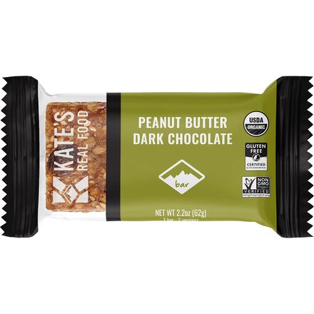 Kate's Real Food - Grizzly Bars - 12-Pack - Peanut Butter Dark Chocolate