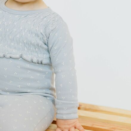 L'oved Baby - Organic Smocked Footed Bodysuit - Infants'