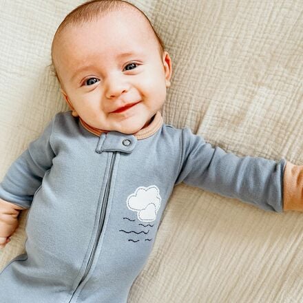 L'oved Baby - Applique Zipper Footie Bodysuit - Infants'