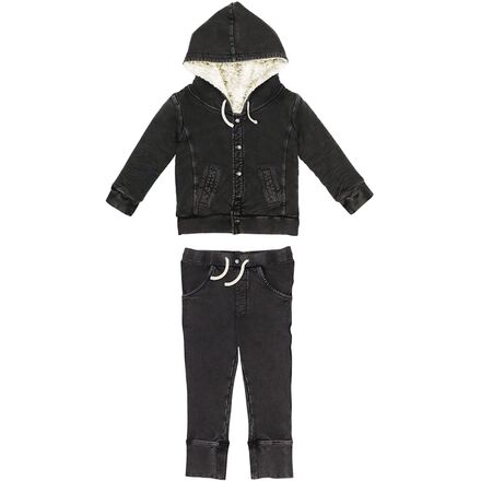 L'oved Baby - Faux Denim Jacket + Jogger Set - Infants' - Black