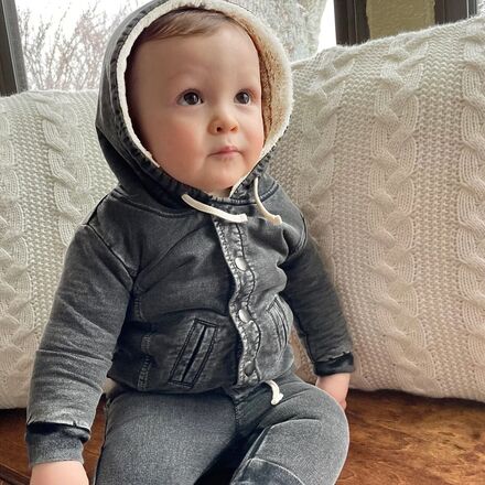 L'oved Baby - Faux Denim Jacket + Jogger Set - Infants'