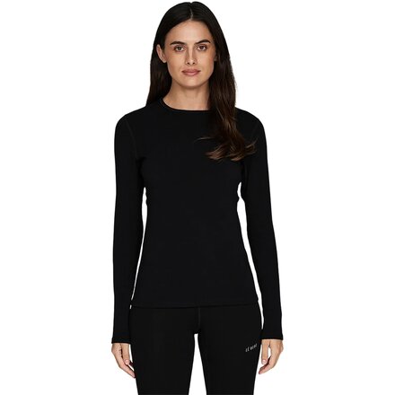 Le Bent - Heavyweight Antarctic Grid Fleece Crew - Women's - Black