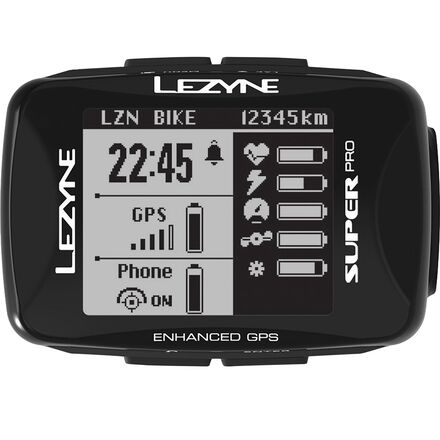 Lezyne - Super Pro GPS Pro Loaded Bike Computer - Black