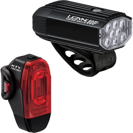 Lezyne - Micro Drive 800 Plus + KTV Drive Pro Plus Light Pair - Satin Black/Black