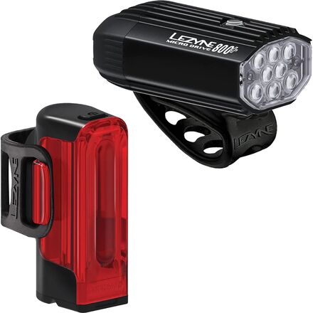 Lezyne - Micro Drive 800 Plus + Strip Drive 300 Plus Light Pair - Satin Black/Black