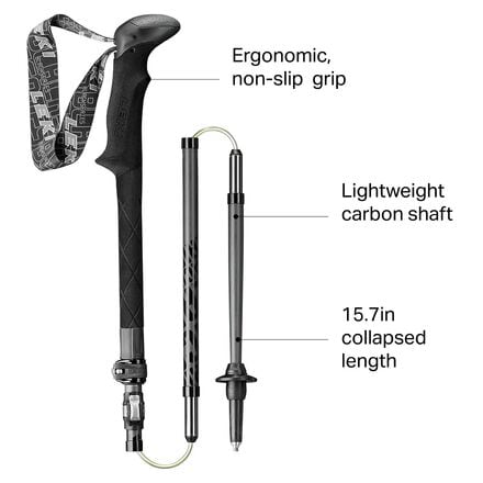 LEKI - Micro Vario Carbon Black Series Trekking Poles