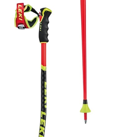 LEKI - WCR GS 3D Ski Poles - Red/Yellow
