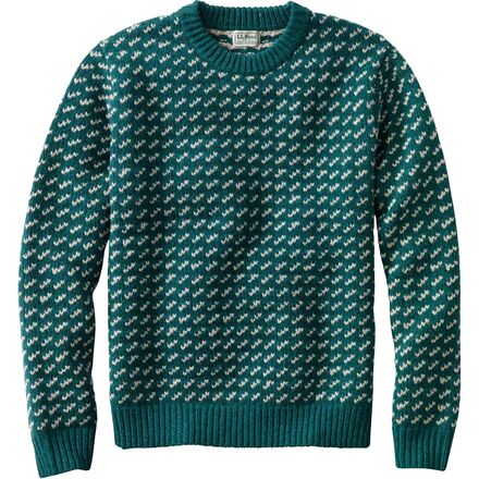 L.L.Bean - Bean's Classic Raggwool Birdseye Reg Crew Sweater - Men's