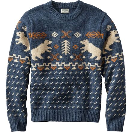 L.L.Bean - Bean's Classic Raggwool Fair Isle Reg Crew Sweater - Men's