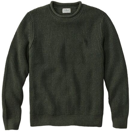 Bean's Organic Waffle Rollneck Regular Crew Sweater - Men's