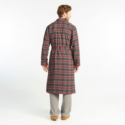 L.L.Bean - Scotch Plaid Flannel Sherpa Lined Robe - Men's