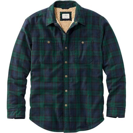 L.L.Bean - Sherpa Lined Scotch Long-Sleeve Regular Plaid Shirt - Men's