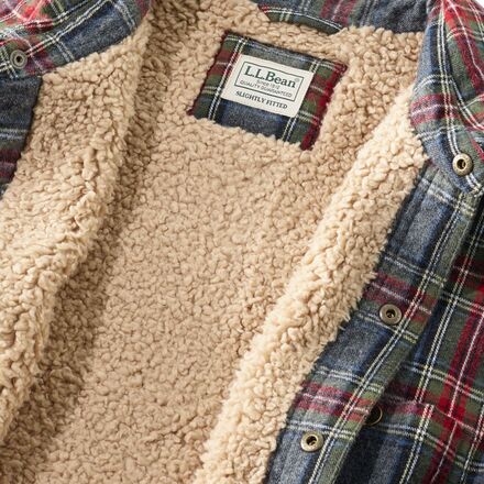 L.L.Bean - Sherpa Lined Scotch Long-Sleeve Plaid Shirt - Men's