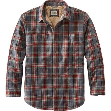 L.L.Bean - Sherpa Lined Scotch Long-Sleeve Plaid Shirt - Men's