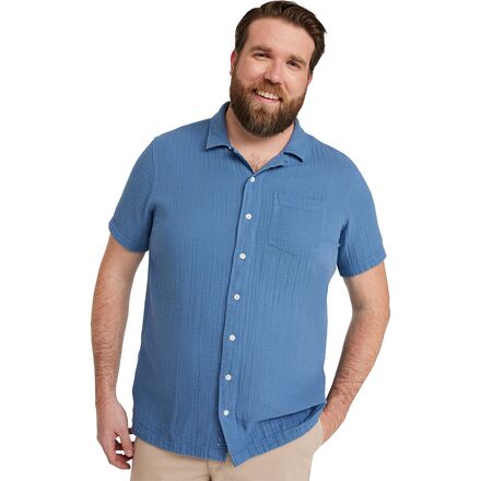 Cloud Gauze Slightly Fitted Short-Sleeve Shirt - Men's