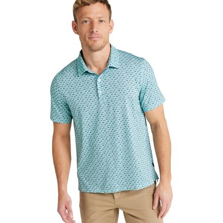 Comfort Stretch Perf Party SS Print Reg Polo Shirt - Men's