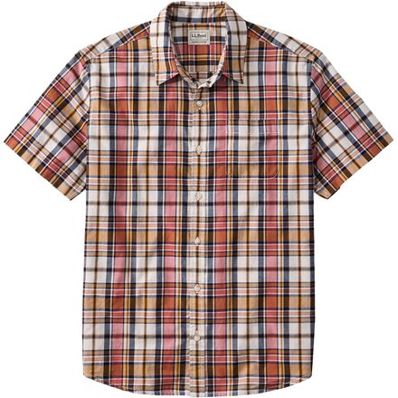 Madras Slightly Fitted Short-Sleeve Seersucker Shirt - Men's