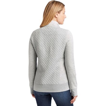 L.L. Bean - Quilted LS Reg 1/4-Zip Pullover Sweatshirt - Women's