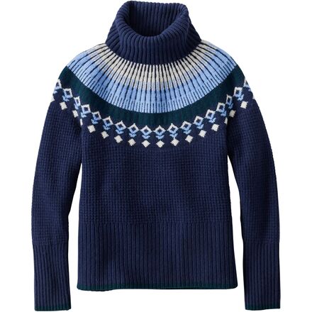 L.L.Bean - Supersoft Waffle Fair Isle Reg Turtleneck Sweater - Women's