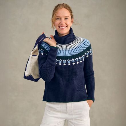 L.L.Bean - Supersoft Waffle Fair Isle Reg Turtleneck Sweater - Women's