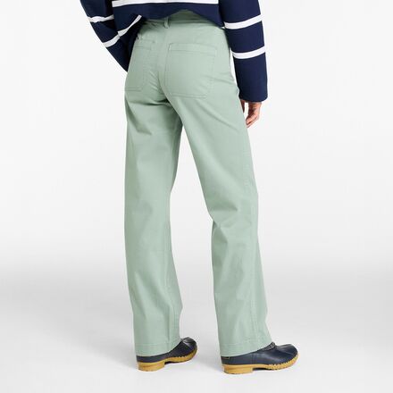 L.L.Bean - Patch Pocket Mid-Rise Wide Straight-Leg Chino - Women's