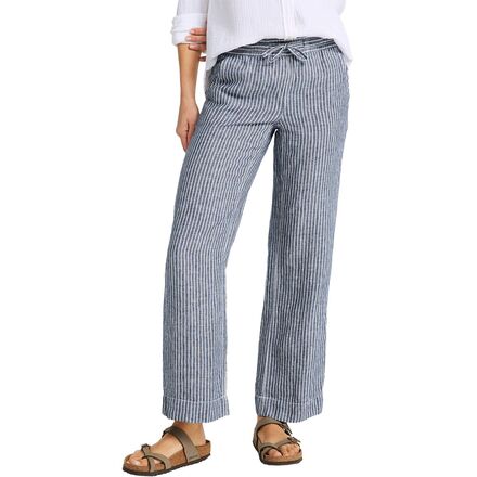Premium Linen Breezy Pull-On Stripe Pant - Women's