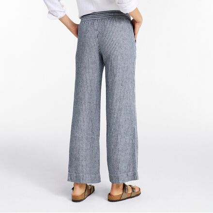 L.L.Bean - Premium Linen Breezy Pull-On Stripe Pant - Women's