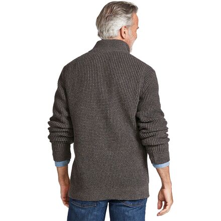 L.L.Bean - Bean's Organic Waffle Knit 1/4 Zip Sweater - Men's