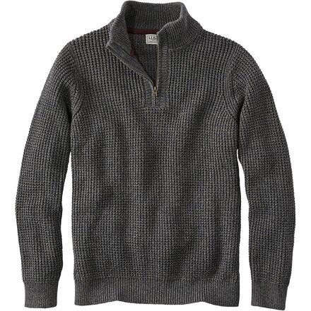 L.L.Bean - Bean's Organic Waffle Knit 1/4 Zip Sweater - Men's