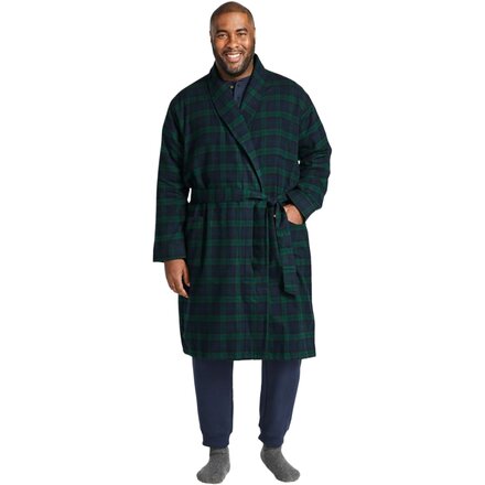 Scotch Plaid Flannel Robe - Men's
