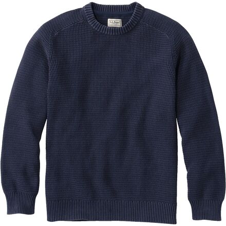 L.L.Bean - Sunwashed Textured Cotton Crewneck Sweater - Men's