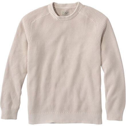 Sunwashed Textured Cotton Crewneck Sweater - Men's